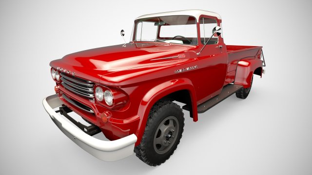 dodge power wagon 4x4 3D Модель .c4d .max .obj .3ds .fbx .stl .blend 