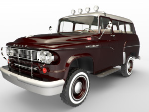 dodge town wagon 4x4 3D मॉडल
