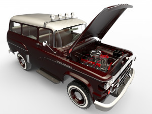 dodge town wagon 4x4 Modello 3D