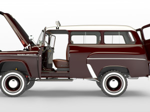 dodge town wagon 4x4 Modello 3D