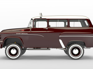 dodge town wagon 4x4 Modello 3D