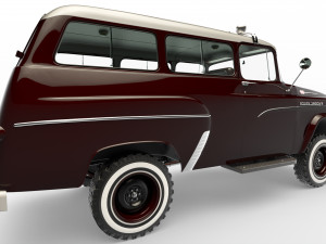 dodge town wagon 4x4 Modello 3D