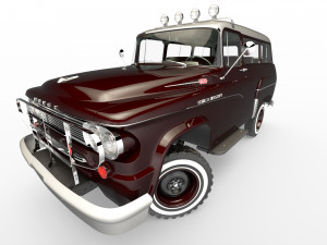 dodge town wagon 4x4 Modello 3D