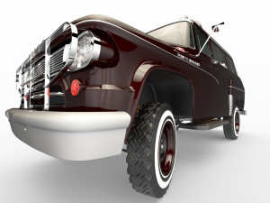 dodge town wagon 4x4 Modello 3D