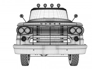 dodge town wagon 4x4 Modello 3D