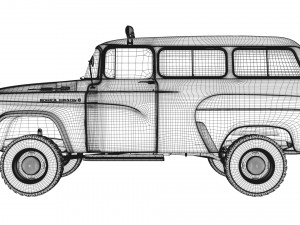 dodge town wagon 4x4 Modello 3D