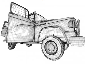 dodge town wagon 4x4 3D Model