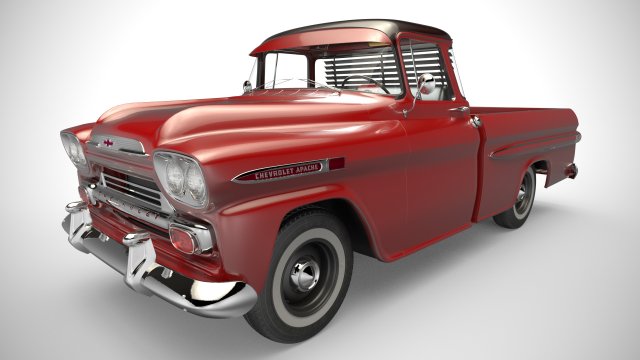 chevrolet apache 4x2 3D Модель .c4d .max .obj .3ds .fbx .stl .blend 