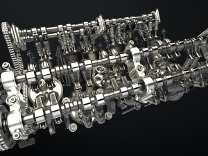 W12 Engine Working Animated 3Dモデル