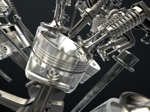 W12 Engine Working Animated 3Dモデル