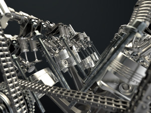 W12 Engine Working Animated 3Dモデル