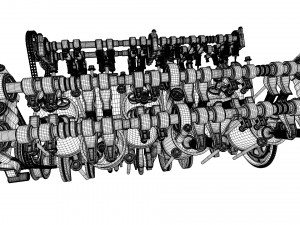 W12 Engine Working Animated 3Dモデル