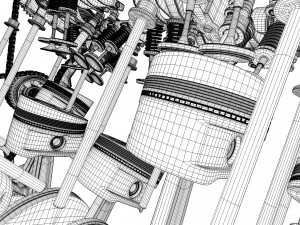 W12 Engine Working Animated 3Dモデル