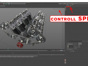 W12 Engine Working Animated 3Dモデル