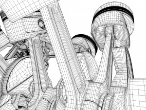 W 12 Engine Working Animated 3Dモデル