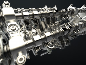 W8 Engine Working Animated 3D मॉडल