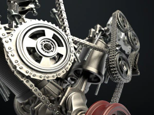 W8 Engine Working Animated 3D Model