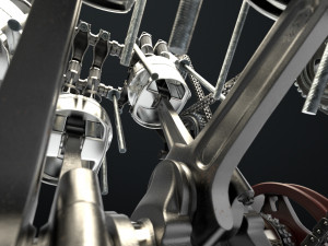 W8 Engine Working Animated 3D मॉडल