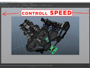 W8 Engine Working Animated 3D Model