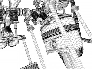 W8 Engine Working Animated 3D मॉडल