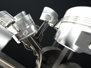 W8 Engine Working Animated 3D Model