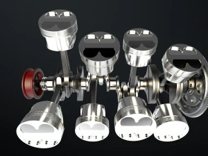 W8 Engine Working Animated 3D Model