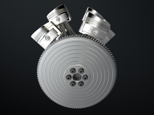 W8 Engine Working Animated 3Dモデル