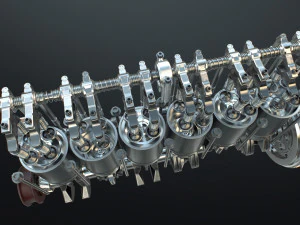 INLINE6 Engine Working Animated 3D Model