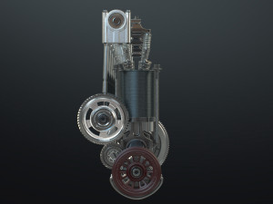 INLINE6 Engine Working Animated 3D मॉडल