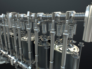 INLINE6 Engine Working Animated 3D मॉडल
