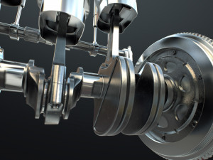 INLINE6 Engine Working Animated 3D मॉडल