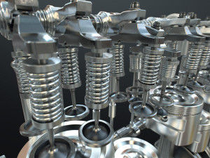 INLINE6 Engine Working Animated 3D मॉडल