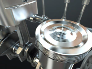 INLINE6 Engine Working Animated 3D Model