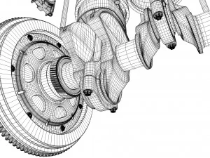 INLINE6 Engine Working Animated 3D Model