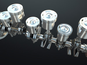 INLINE6 Engine Working Animated 3Dモデル