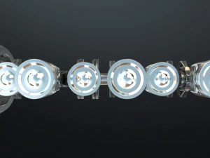 INLINE6 Engine Working Animated 3D Model
