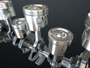 INLINE6 Engine Working Animated 3Dモデル