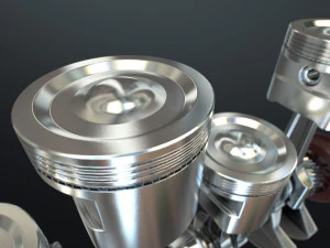 INLINE6 Engine Working Animated 3D Model