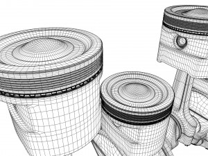 INLINE6 Engine Working Animated 3Dモデル