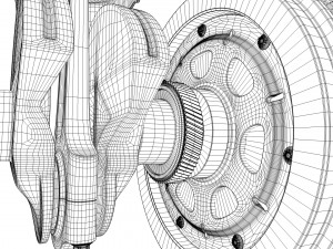 INLINE6 Engine Working Animated 3Dモデル
