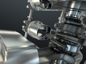X12 Engine Working Animated 3D Модель