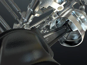 X12-motor werkt geanimeerd 3D Model