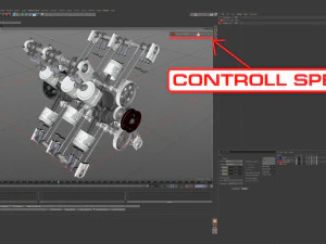 X12-motor werkt geanimeerd 3D Model