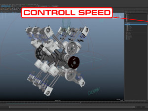 X12 Engine Working Animated 3D Модель