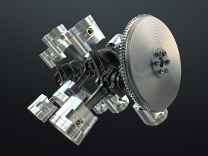 X12 Engine Working Animated 3D मॉडल