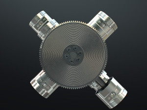 X12 Engine Working Animated 3D मॉडल