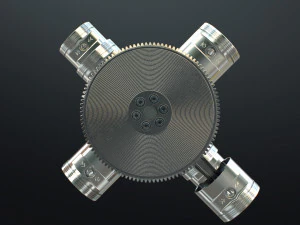 X12 Engine Working Animated 3D Model