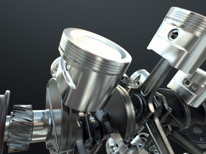 X12 Engine Working Animated 3D मॉडल