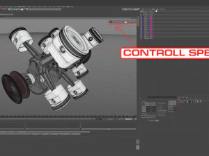 X12 Engine Working Animated 3D Model