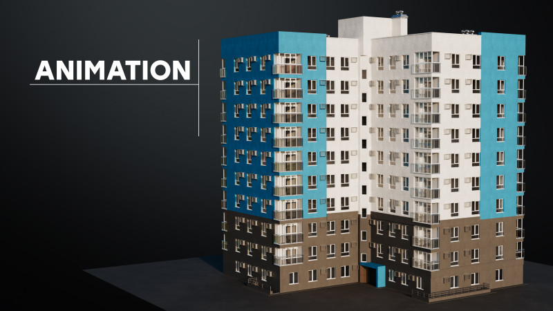 Animacja budowania Model 3D .c4d .max .obj .3ds .fbx .stl .blend 